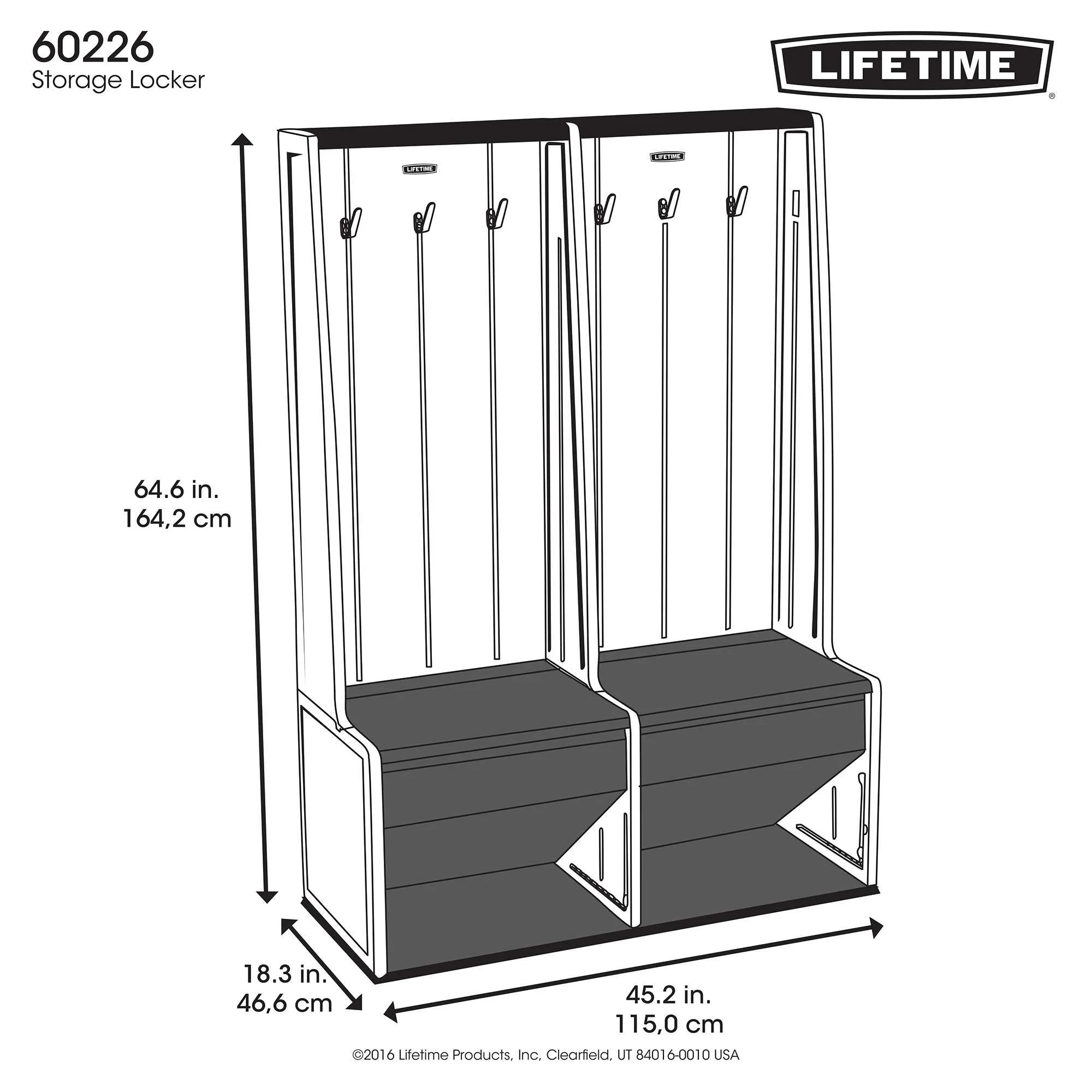 Home and Garage Polyethylene Storage Locker, Freestanding for Adults and Children (60226) - Image 10