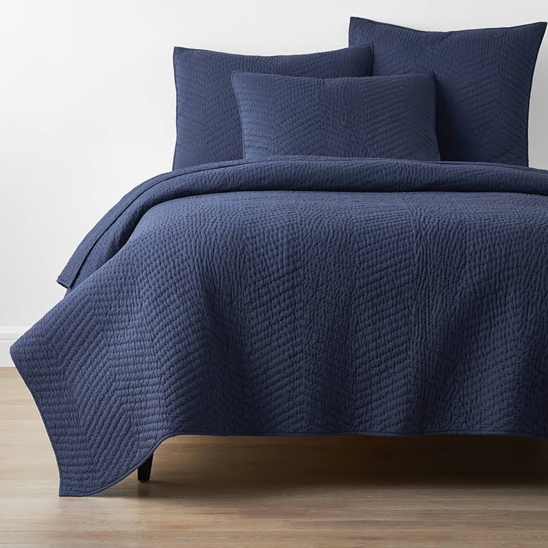 The Company Store Cotton Voile Quilt - Navy - Blue, Size FQ
