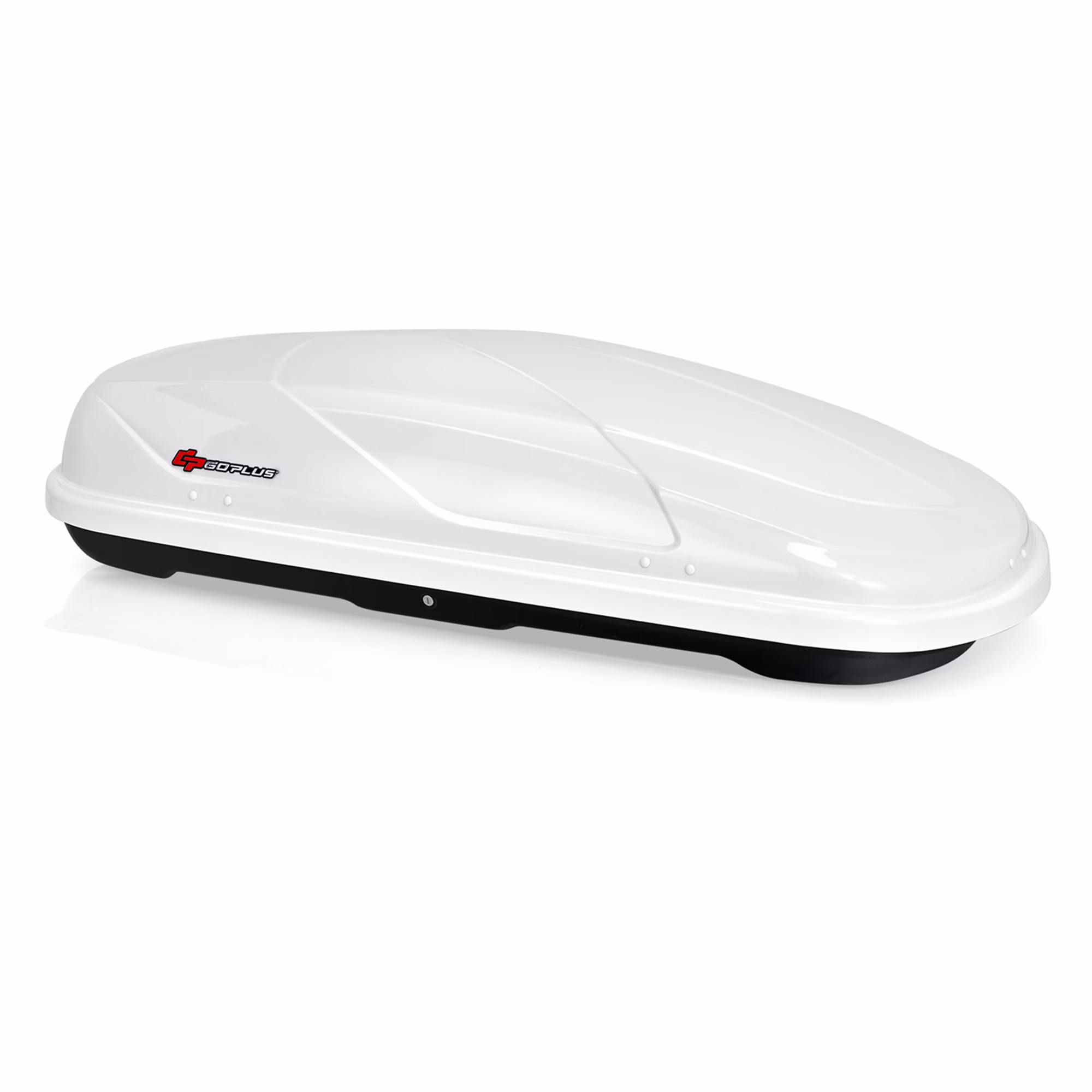 Goplus 14 Cubic Feet Cargo Box Dual-Sided Opening Rooftop Carrier Heavy Duty White