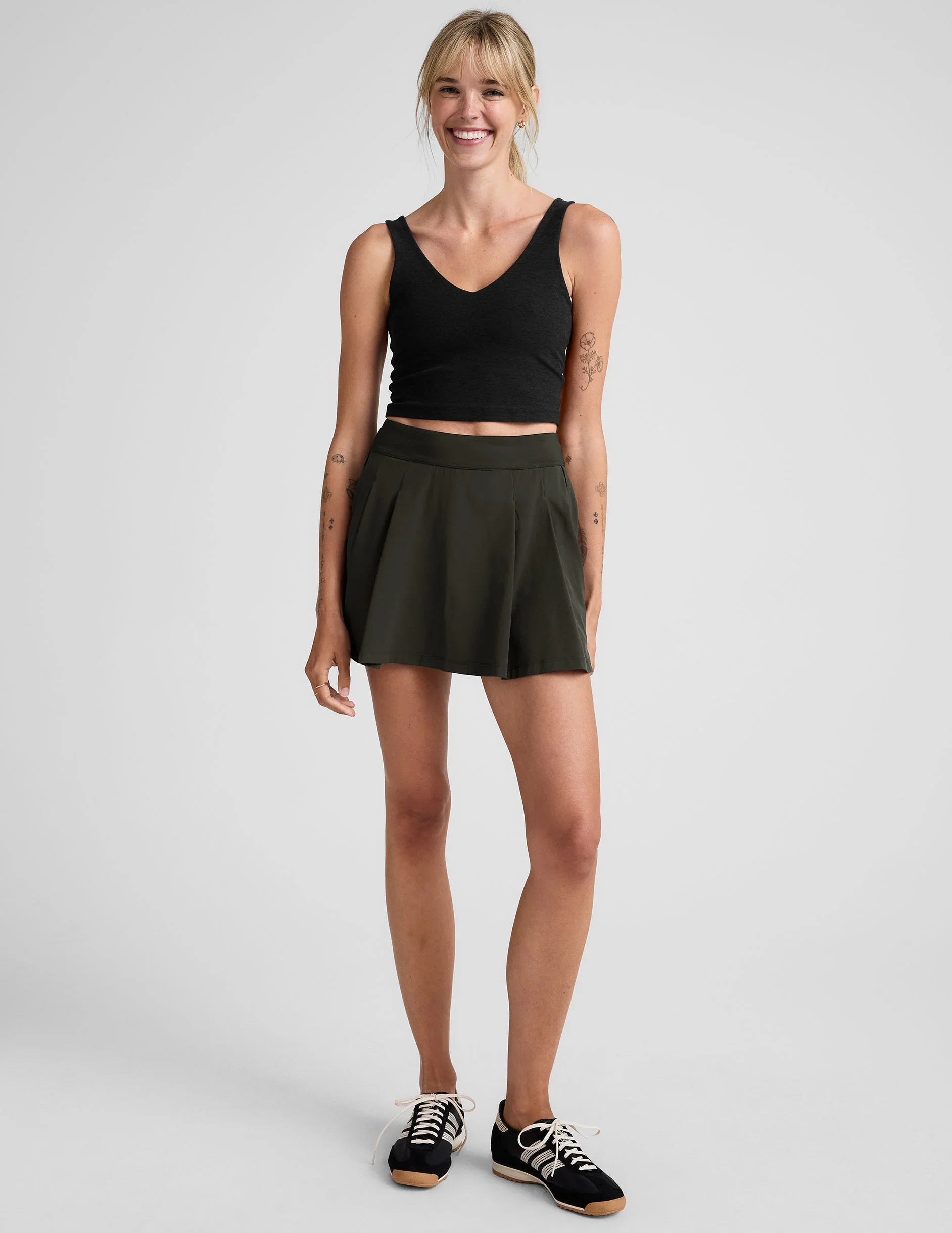 Score Pleated Skirt