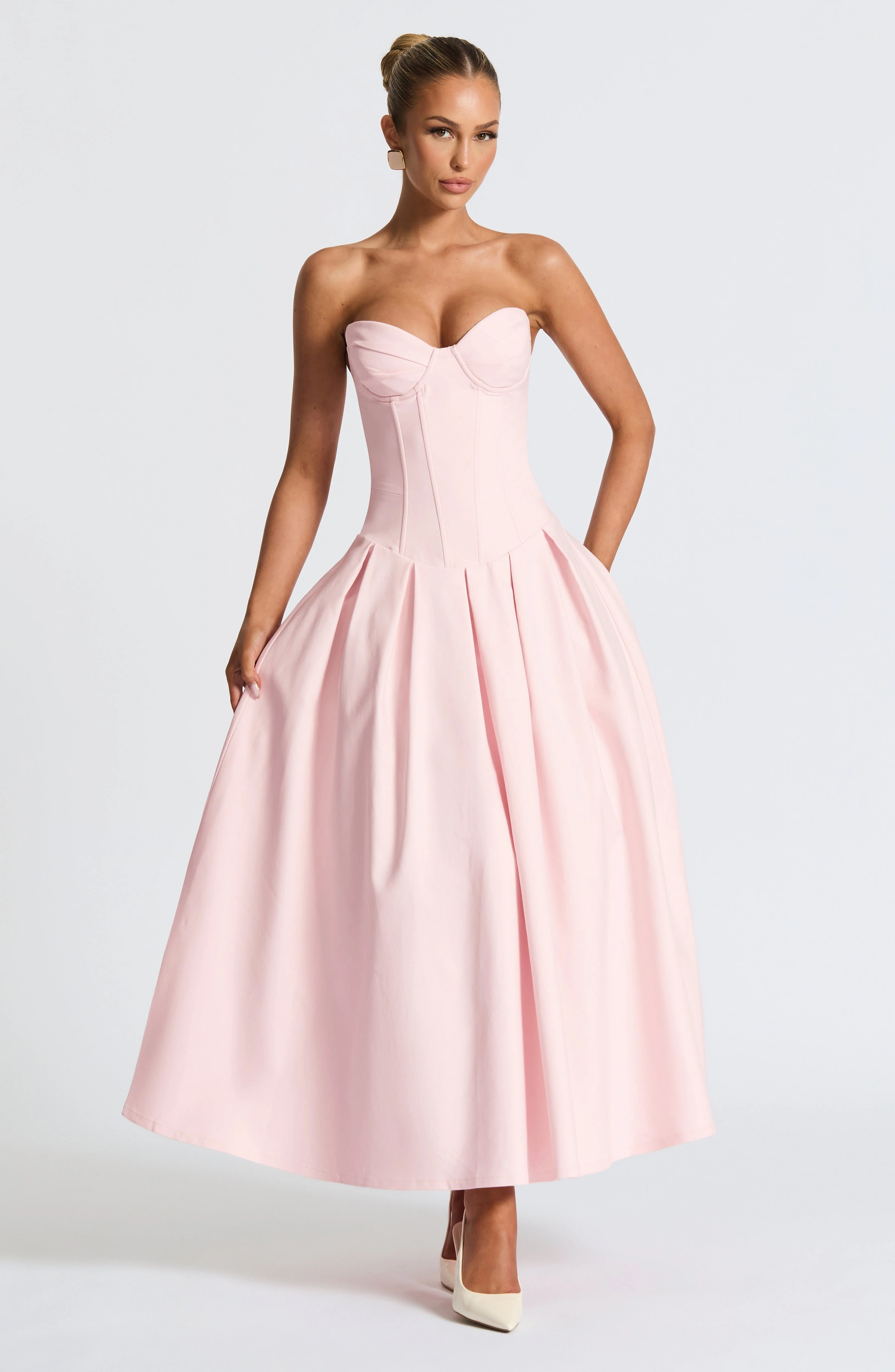 Salma Midi Dress - Blush