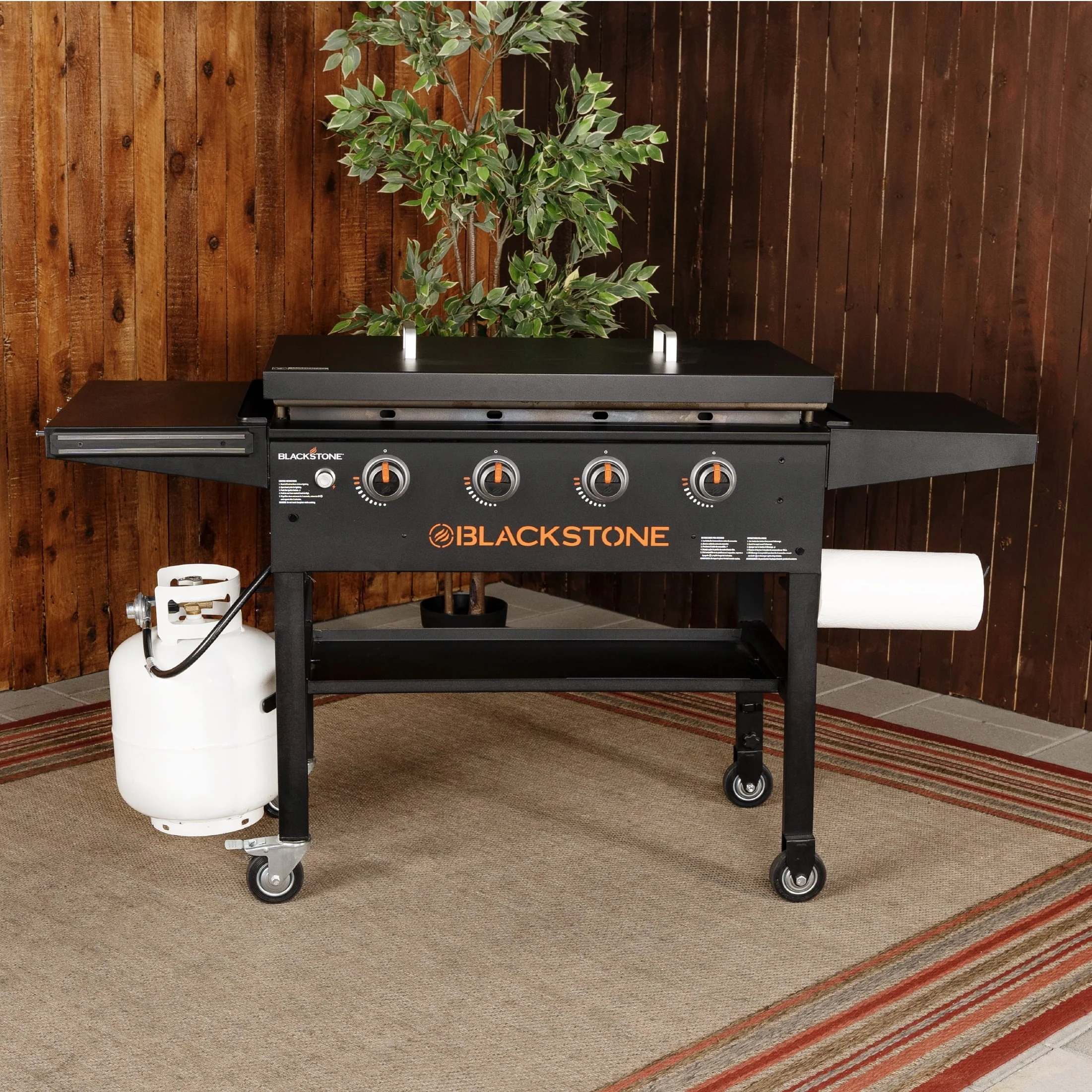 4 Burner 36" Griddle Cooking Station with Hard Cover Image 2