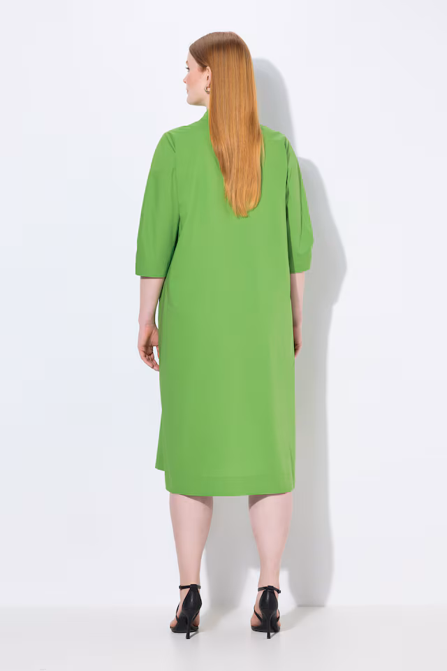 Paper Touch 3/4 Sleeve Collared Dress