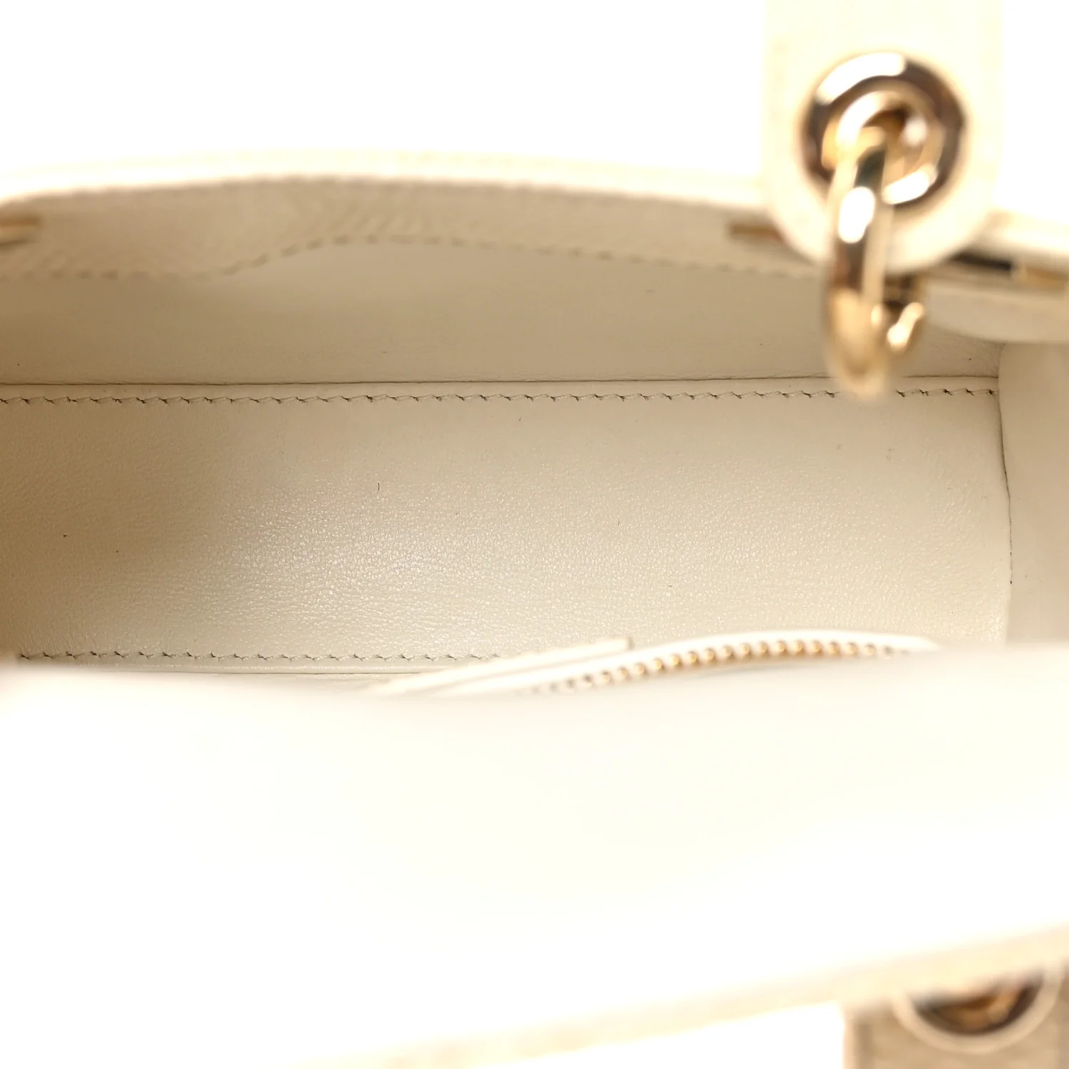 Lizard Mini Lady Dior White