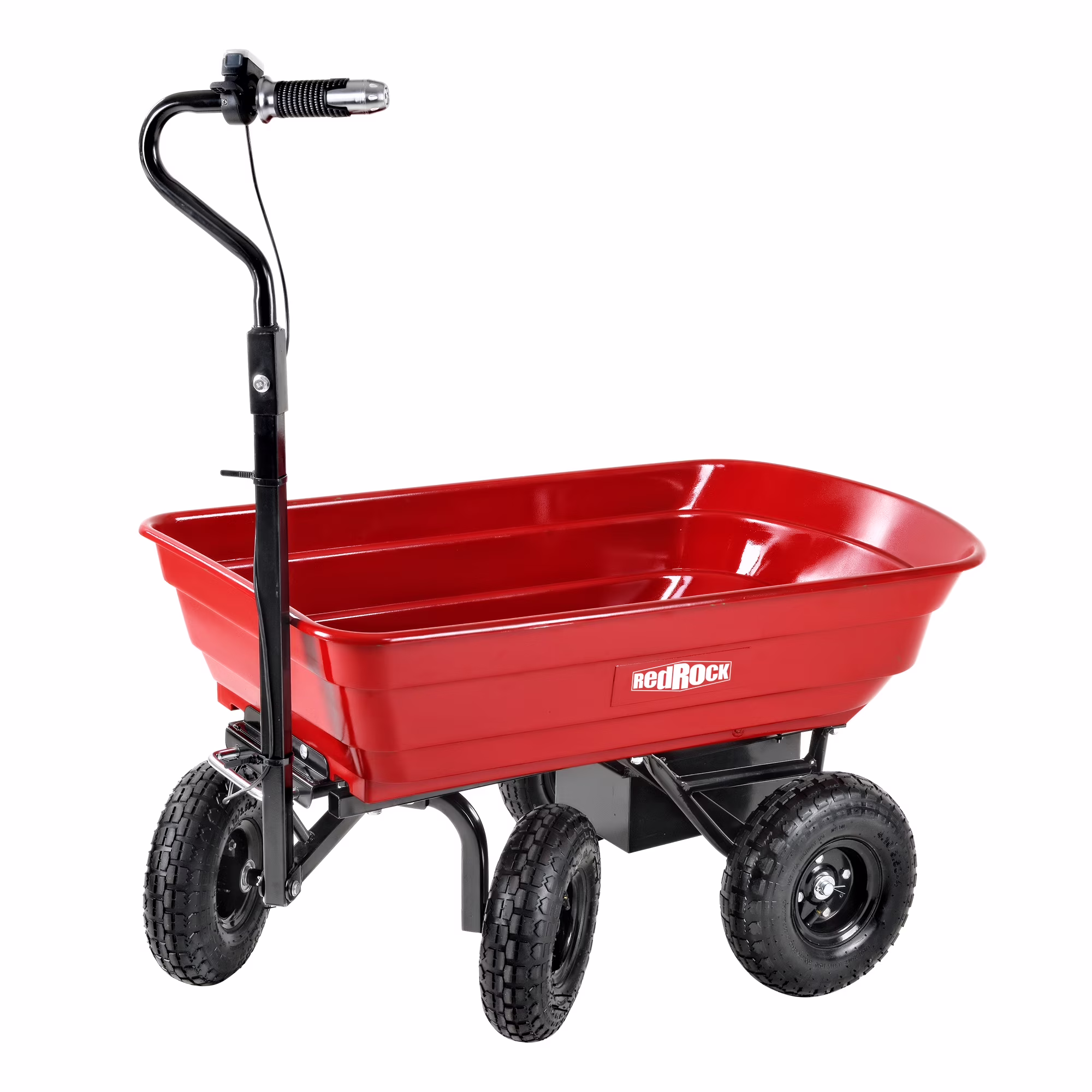 24V 180W Electric Wheelbarrow, 264 lbs Load, 75L Garden Cart with Lead-Acid Battery, 2.6 Cu.Ft Plastic Tub, One-Wheel or Four-Wheel Design