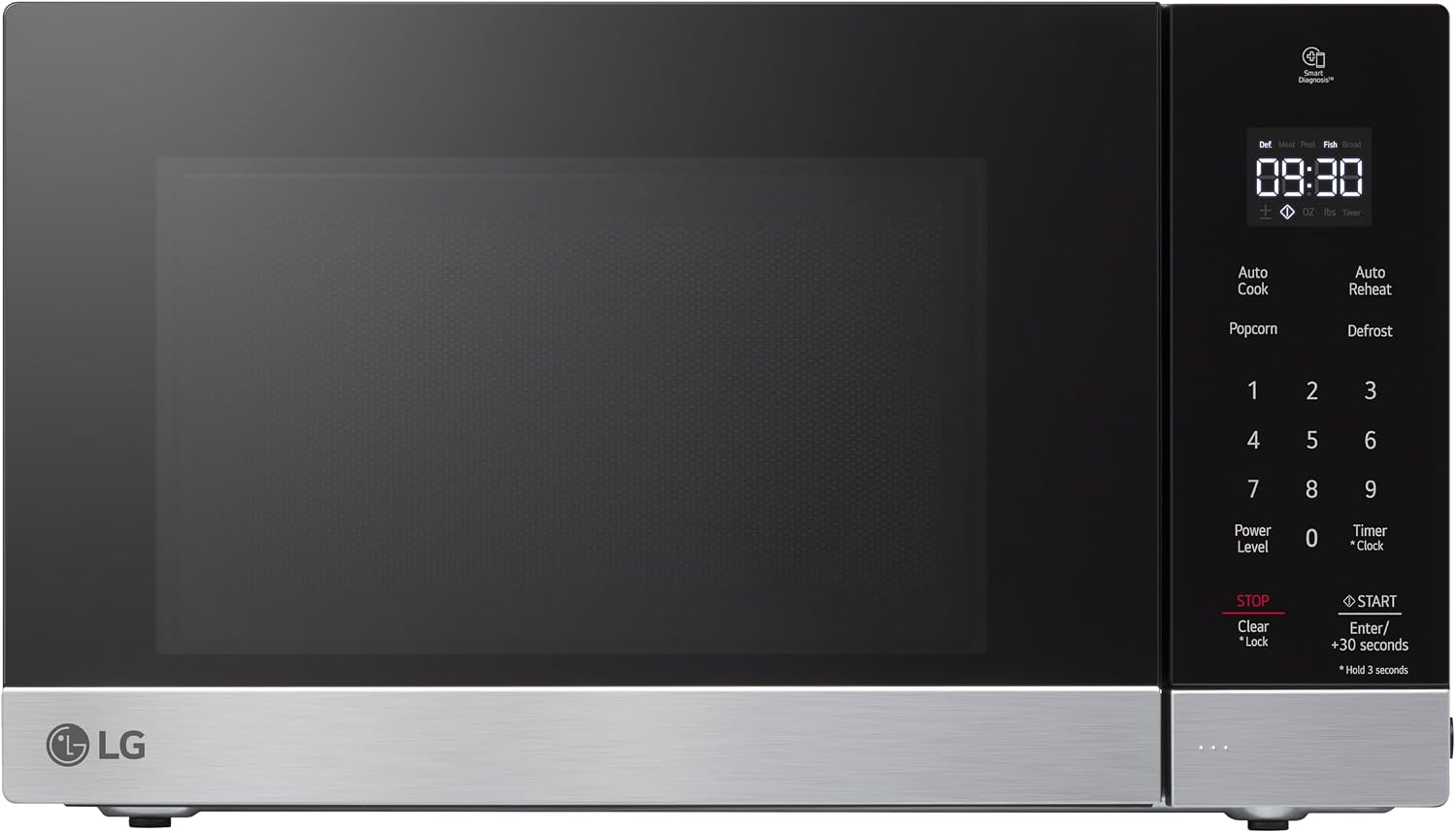 LG Countertop Microwave, 0.9 cuft., Stainless Steel, 18.75x14x10.69 Inch, Smart Inverter, NeoChef, 1000 Watts