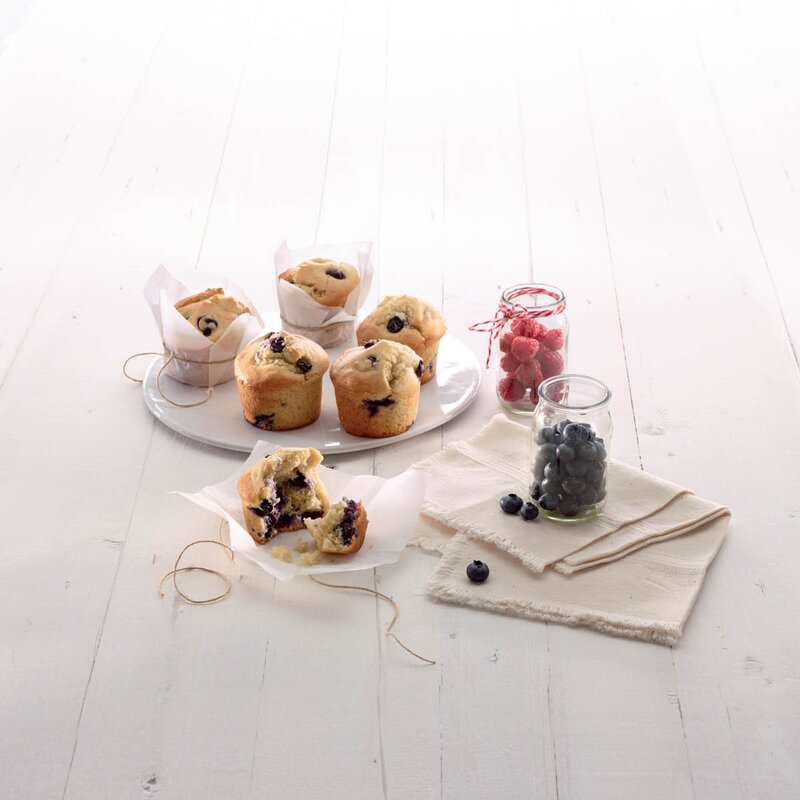Silikonform for muffins 6 hull svart