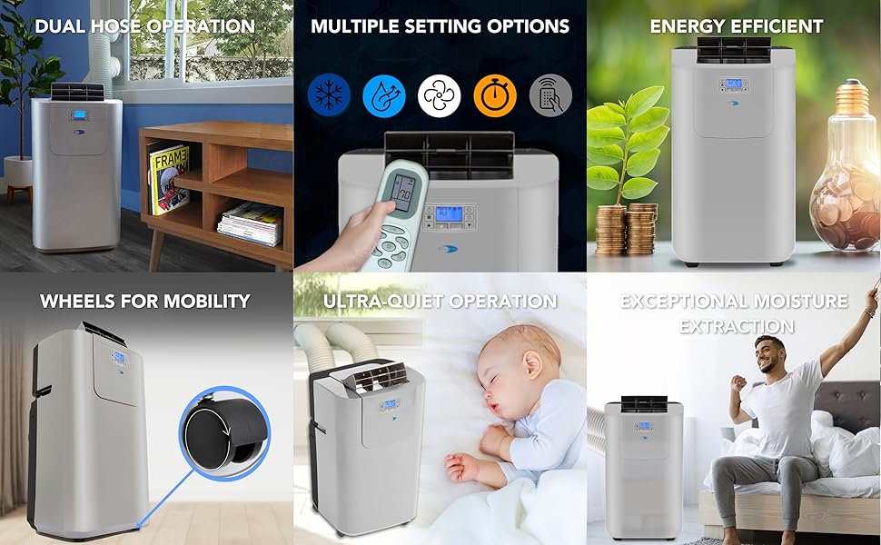 ARC-122DHP portable air conditioner, portable ac, best portable ac, Quiet portable air conditioner