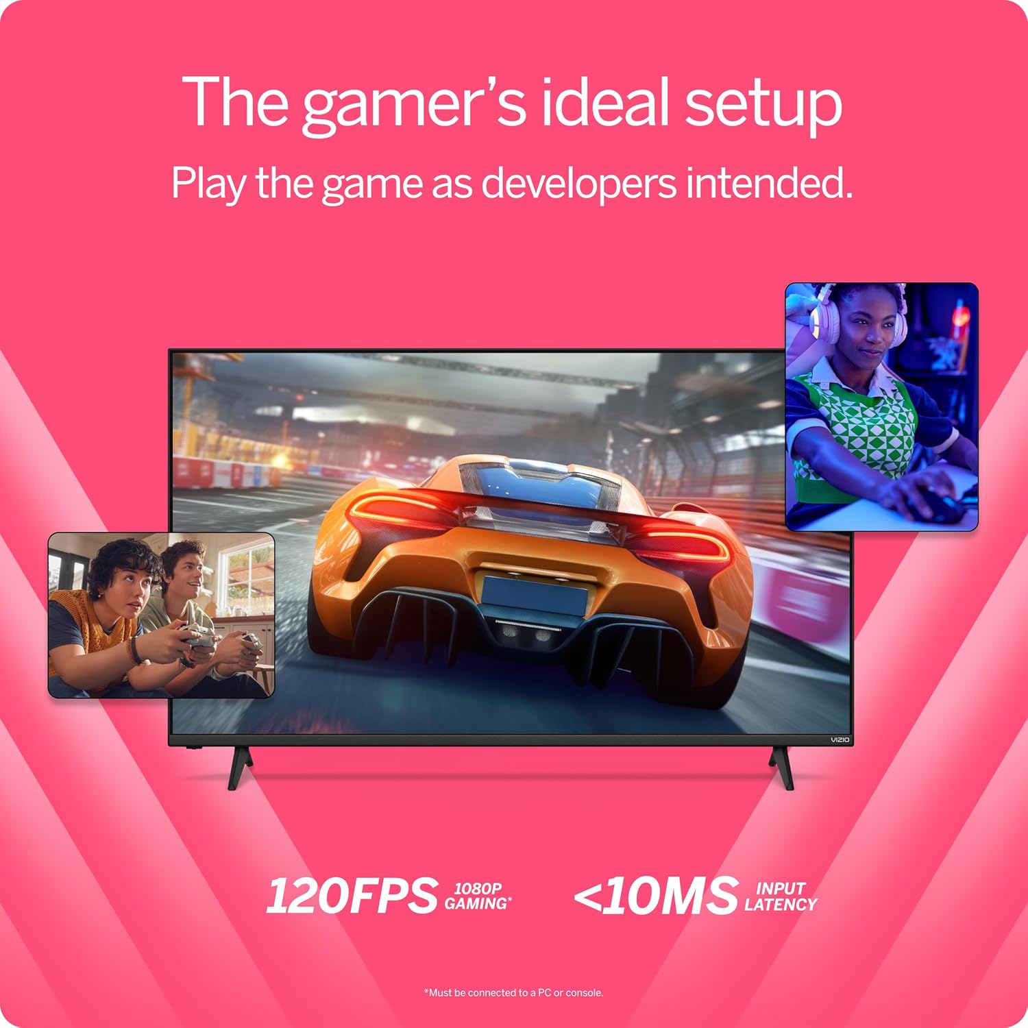 VIZIO 43-inch Quantum 4K QLED HDR Smart TV w/Dolby Vision HDR  120fps @1080p PC Gaming  WiFi 6  Bluetooth Headphone Capable  Apple AirPlay  Google Cast Built-in (VQD43M-0801  New)