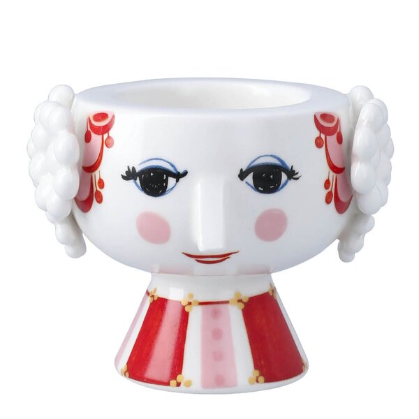 Eva lysestake 8 cm rød