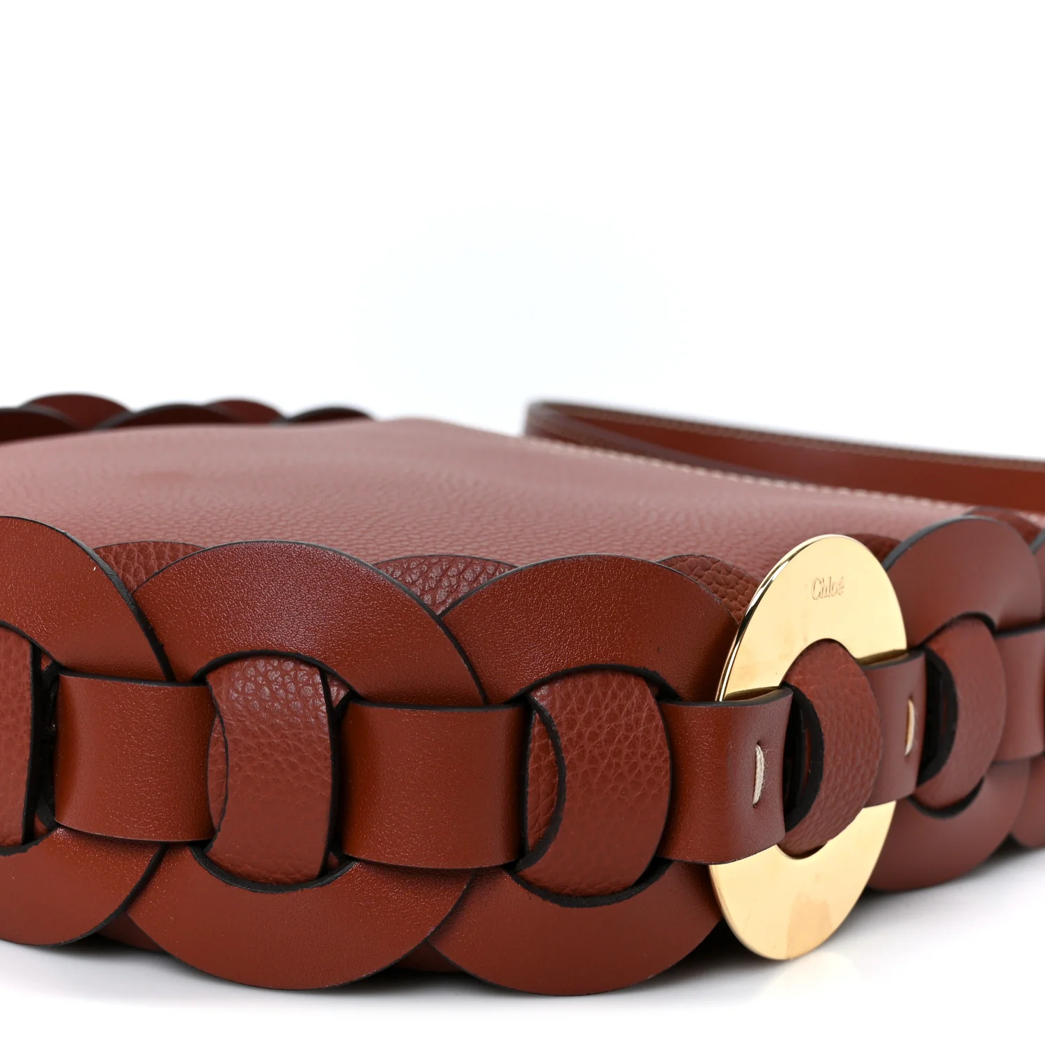 Small Grain Smooth Calfskin Small Darryl Hobo Sepia Brown
