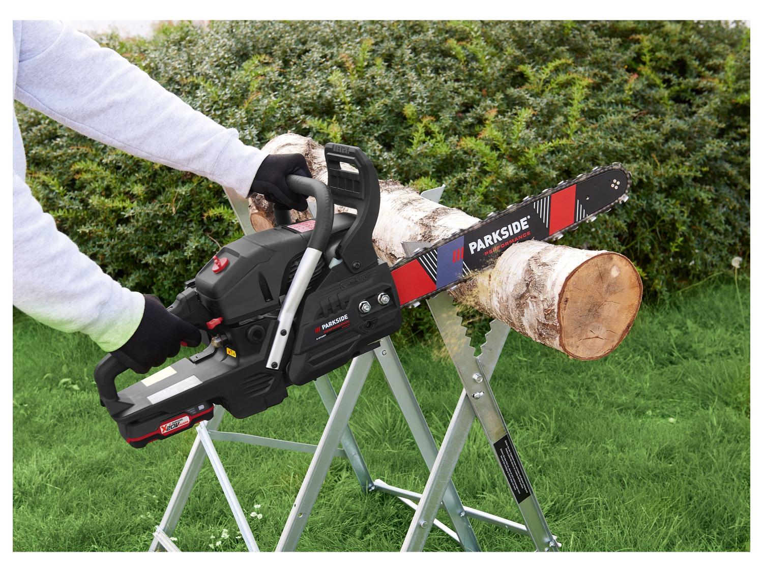 PARKSIDE PERFORMANCE Trononneuse  essence avec dmarrage lectrique PPBKS 56 A1, 18, 20 V