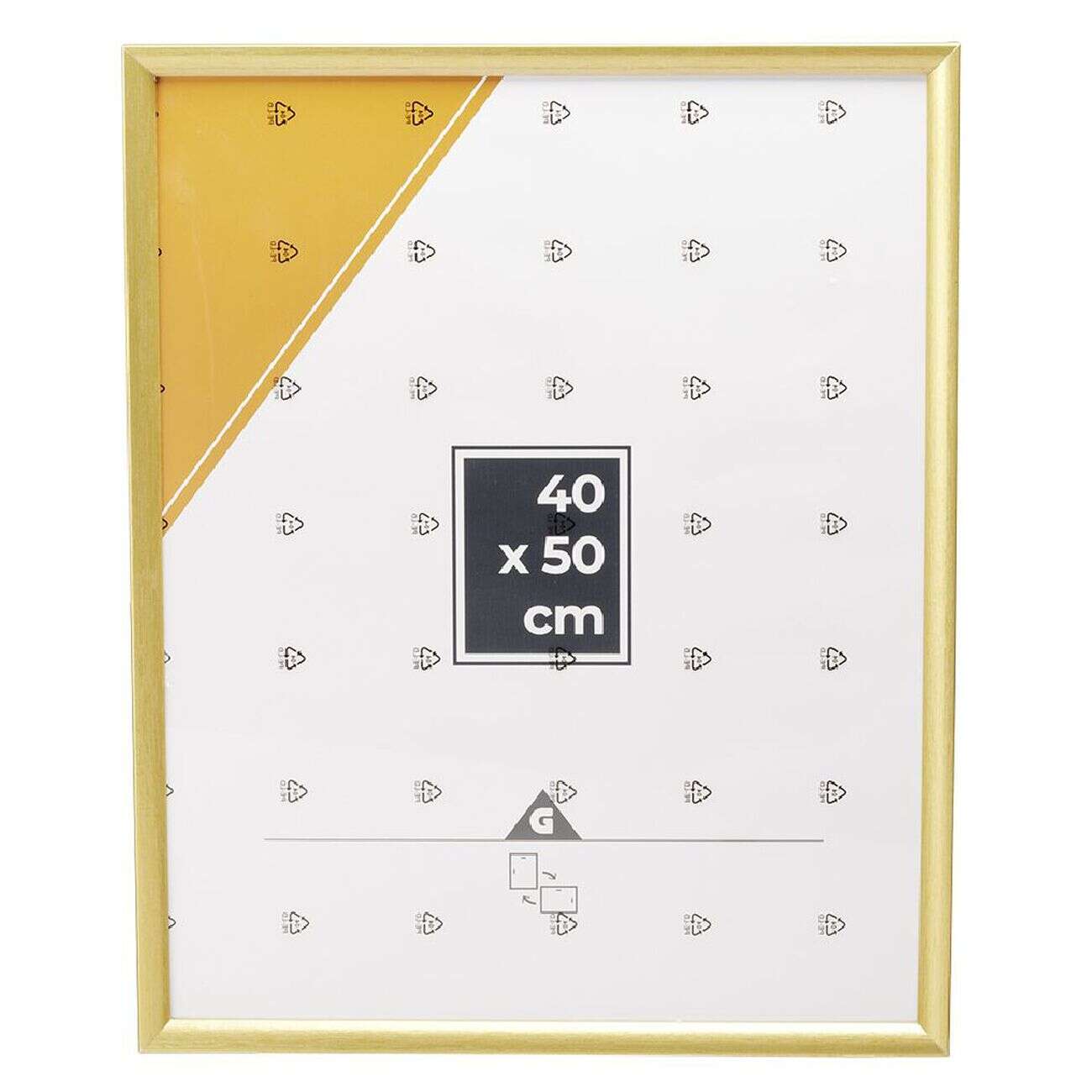 Cadre photo doré 42x52cm pour photo 40x50cm