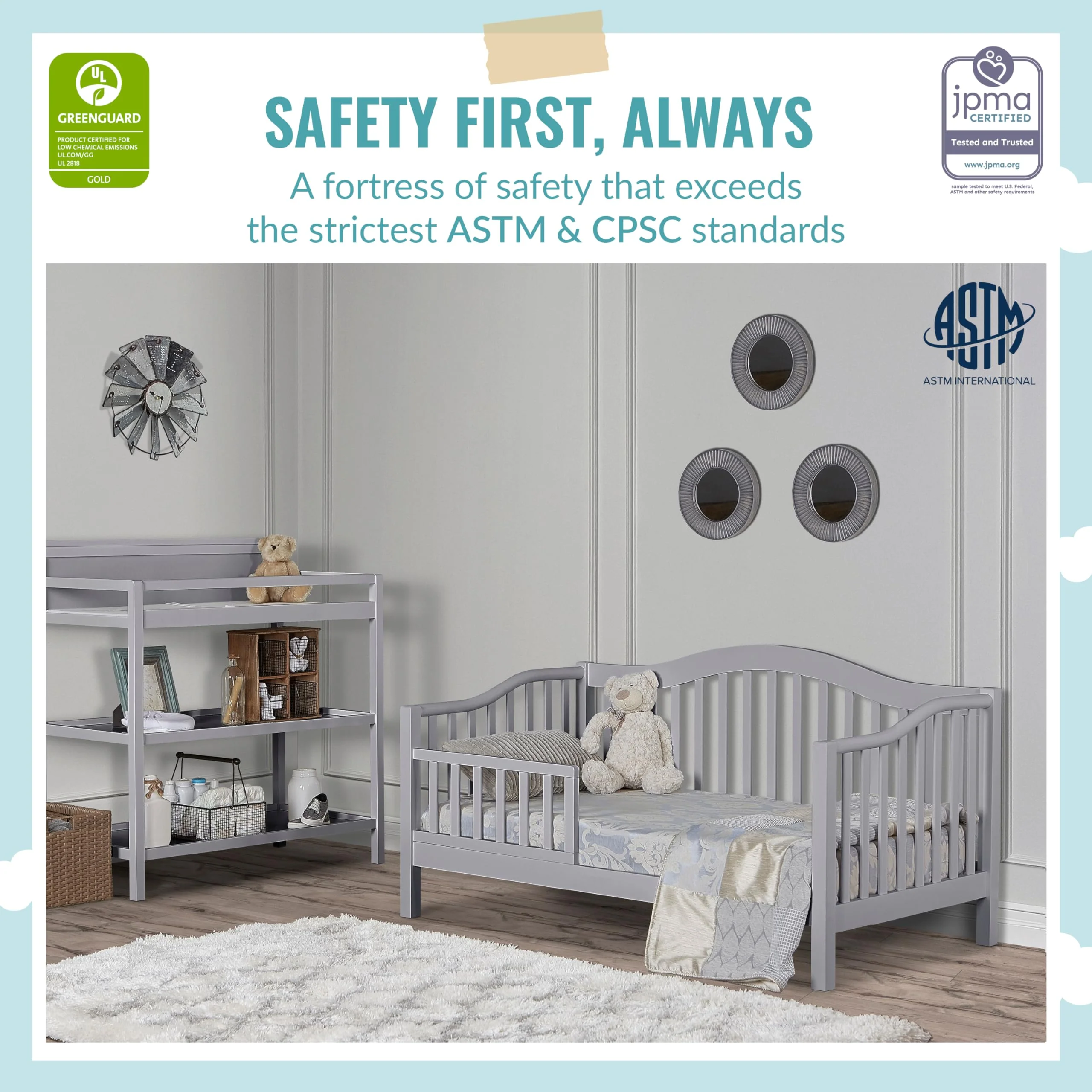 Dream On Me 2-in-1 Breathable Twilight 5 Spring Coil Crib and Toddler Bed Mattress