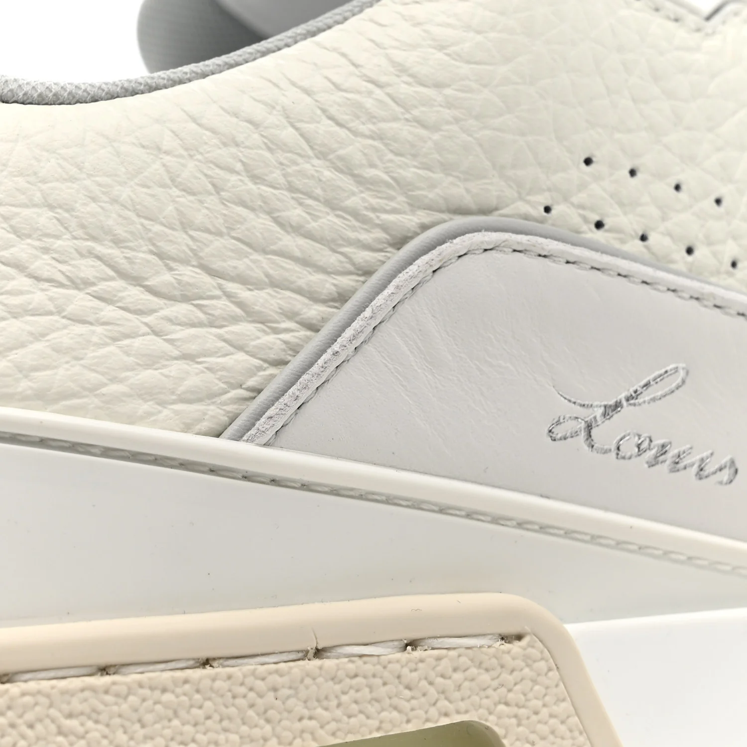 Calfskin Mens LV Trainer Sneakers 9 White