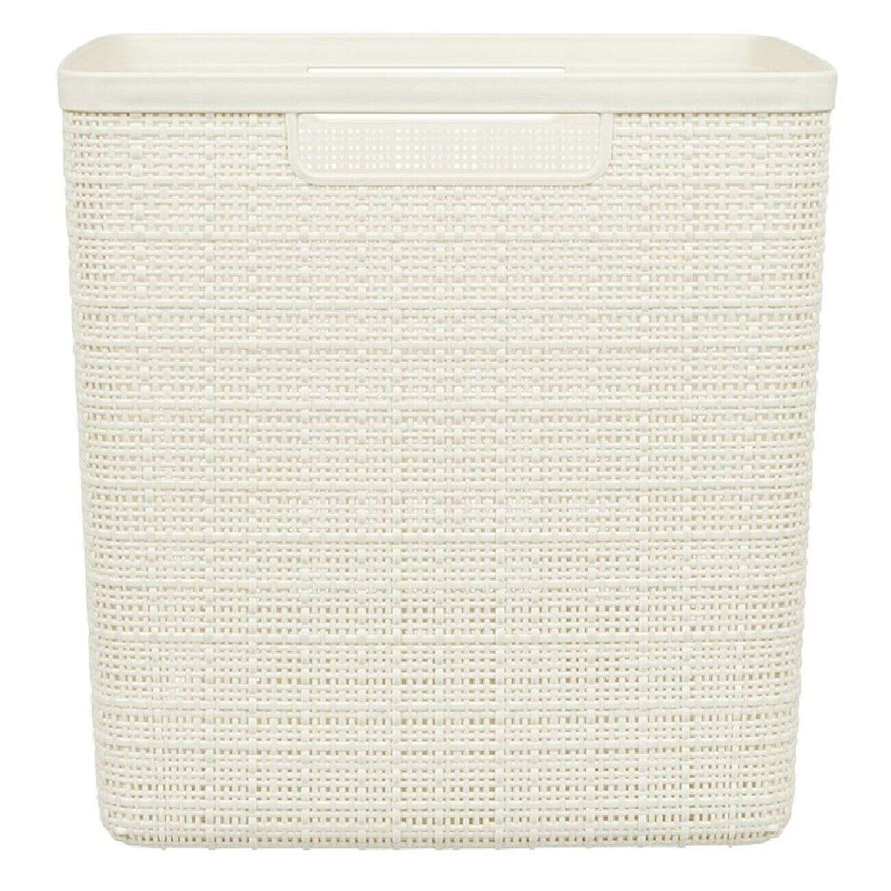 Panière Box Cube effet jute 17L 27x27x27cm beige