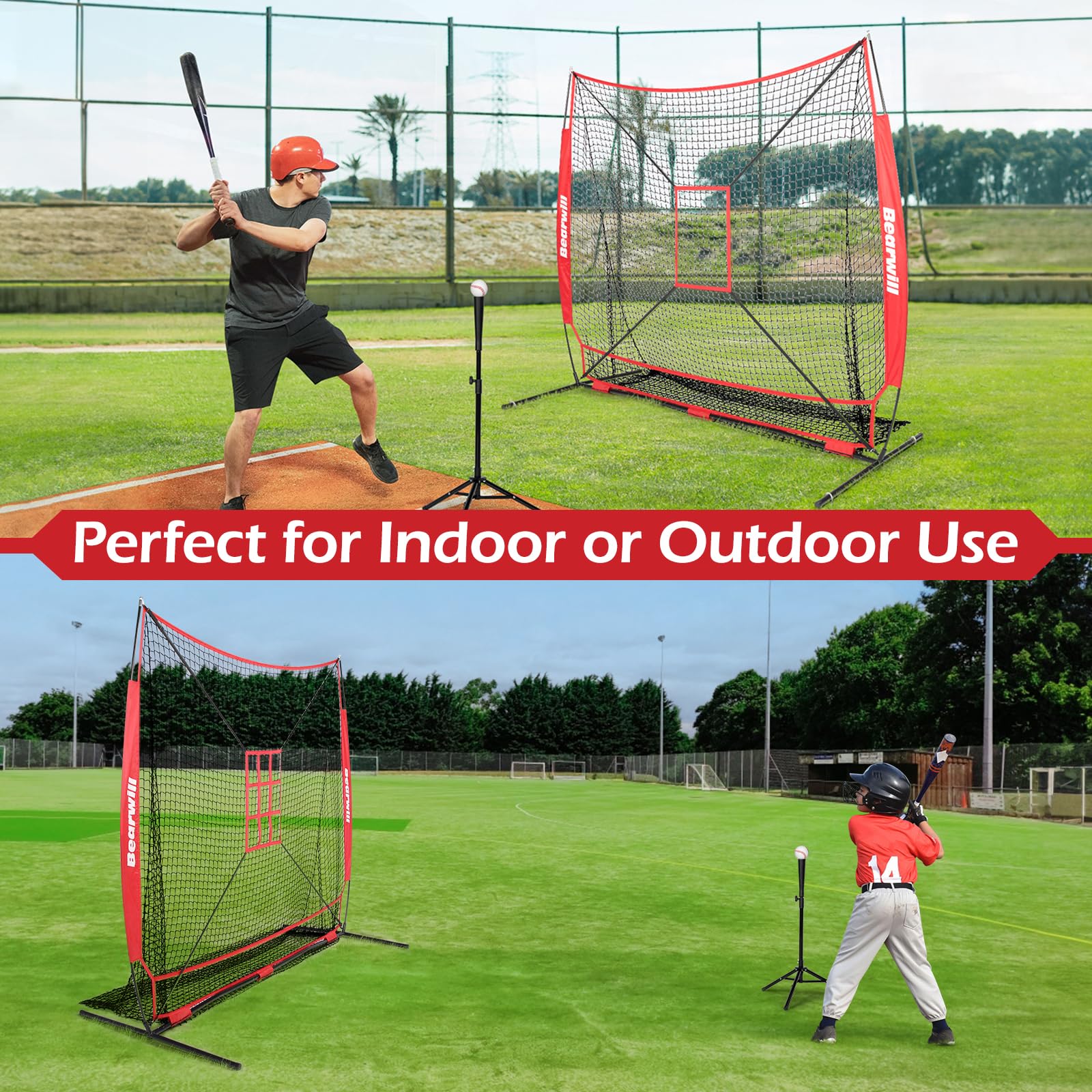 Bearwill 7x7ft Baseball Softball Practice Net