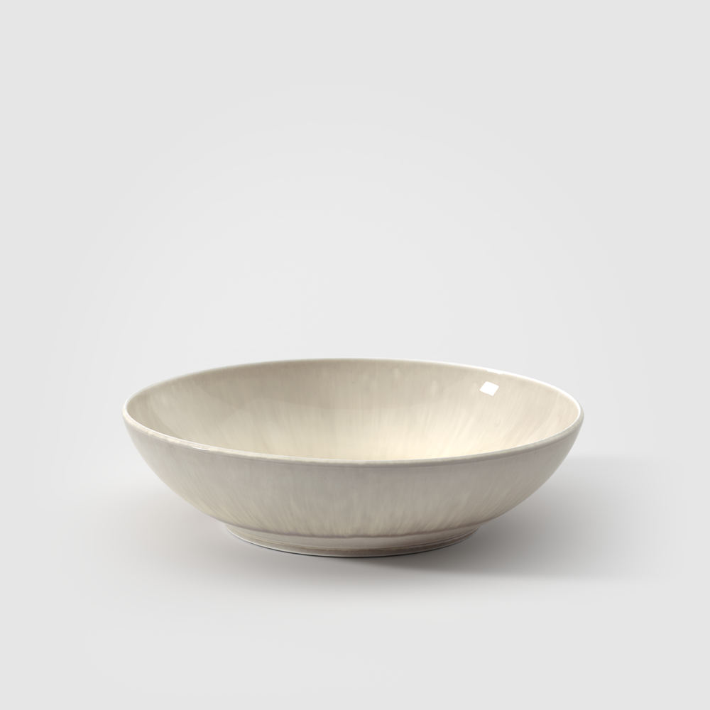 Perlemor Serving Bowl - Beige, 40.6 oz, Premium Porcelain