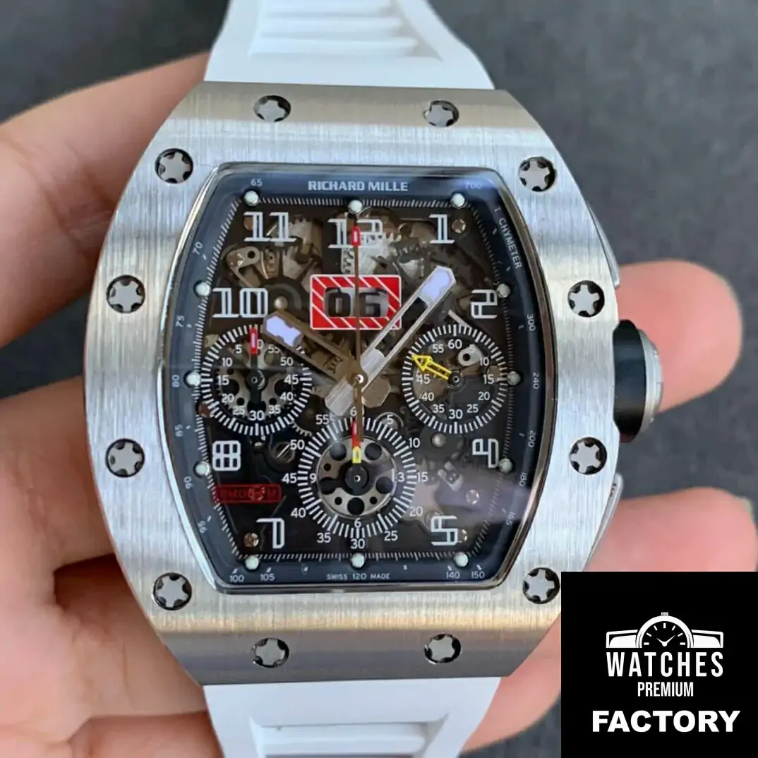 Richard Mille RM11 KV Factory White Rubber Strap