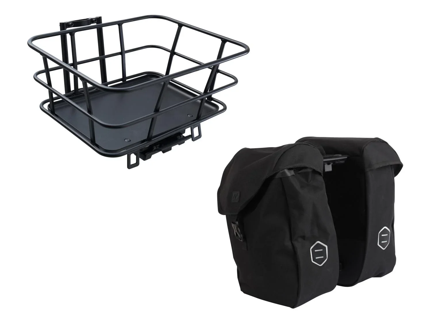Porte-bagages avant et panier pour vlo lectrique ou sacoche double