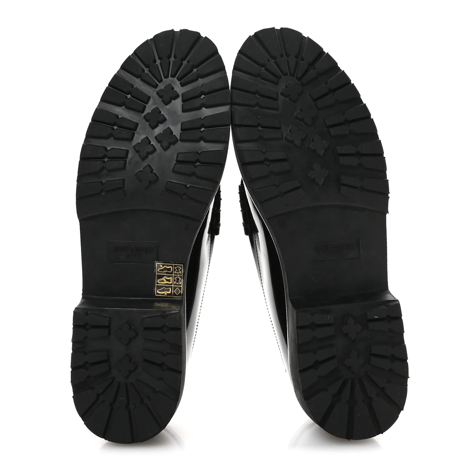 Glazed Calfskin Chunky Le Loafer Penny Slippers 38 Black