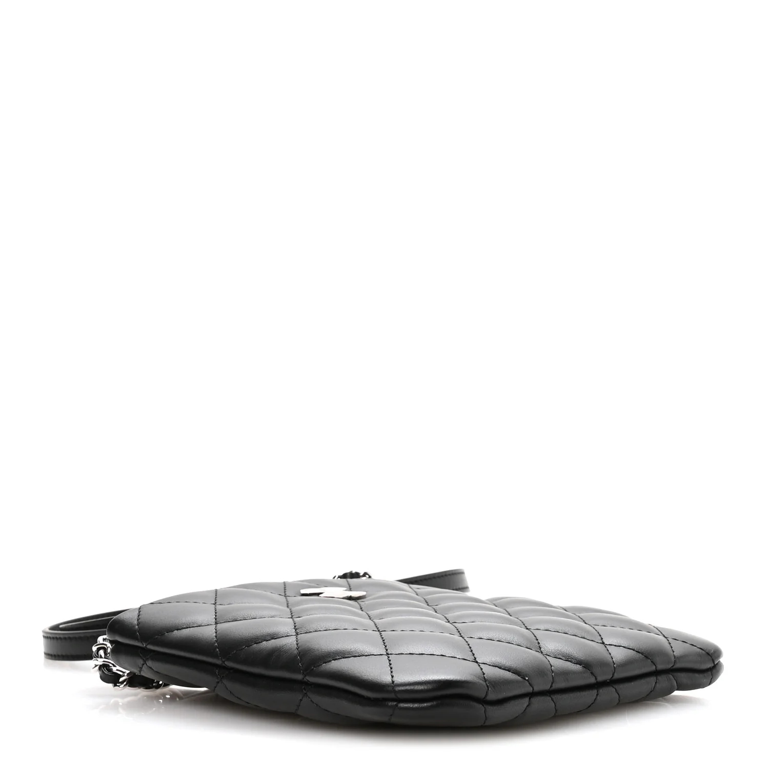 Lambskin Quilted Uniform Crossbody Bag Black