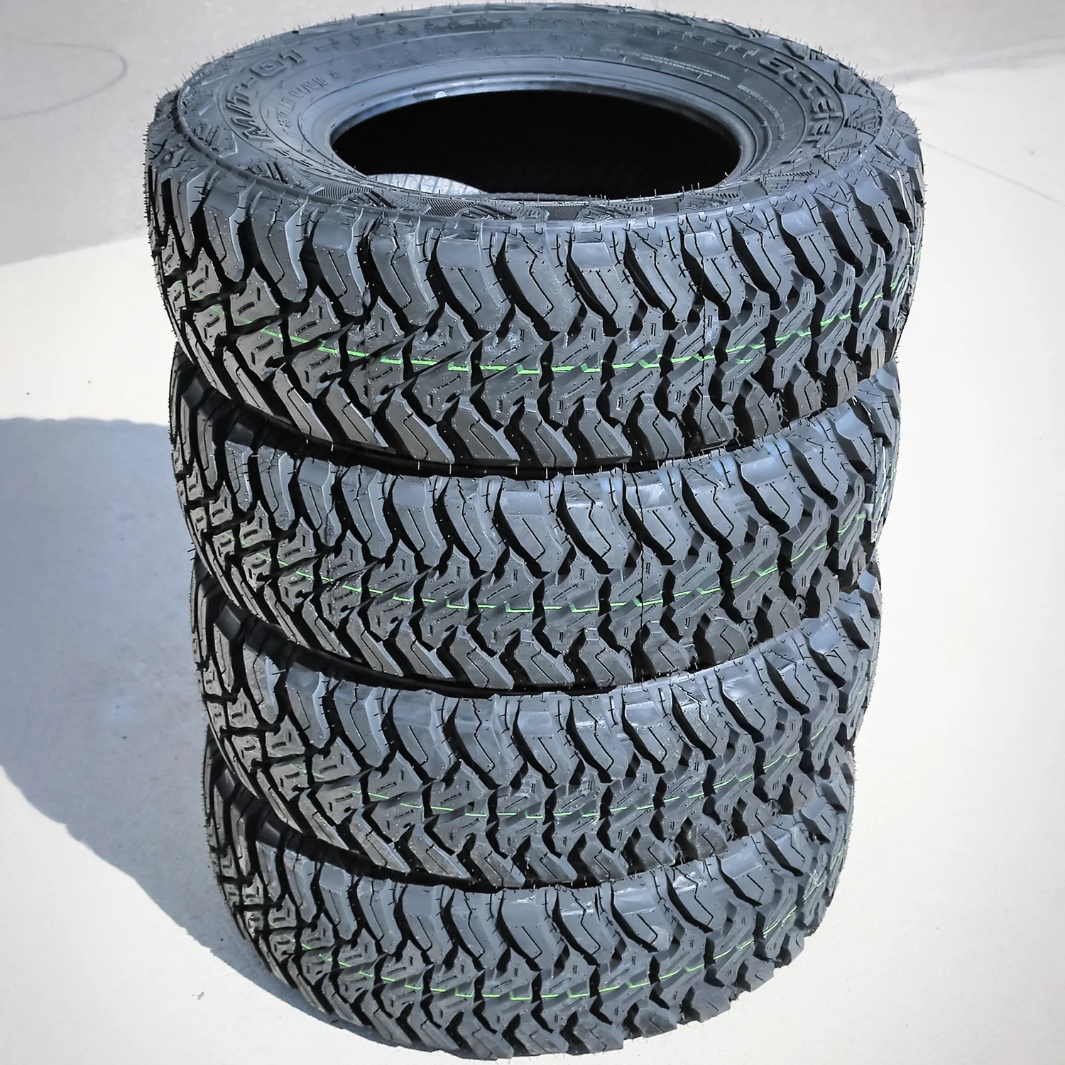 Set of 4 Accelera M/T - 01 235/75R15 104/101Q C 6 Ply Mud Light Truck Tires