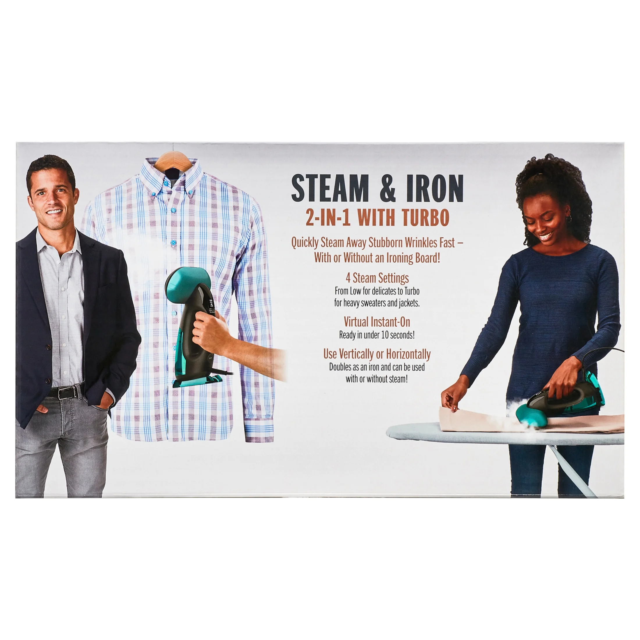Turbo ExtremeSteam 1875 Watt Handheld Fabric, 2-in-1 Steam and Iron Garment Steamer, One Size, Black/Green GS107 - Image 7