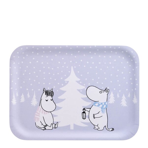 Mummi brett 20x27 cm Snøfall lilla