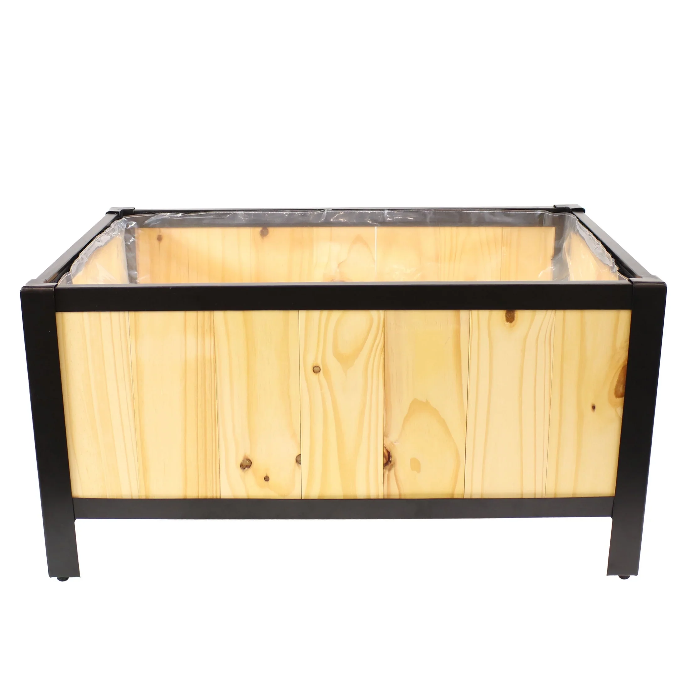 Sunnydaze 37 x 13 x 10.5 Natural Acacia Wood Rectangular Raised Garden Bed Planter Box