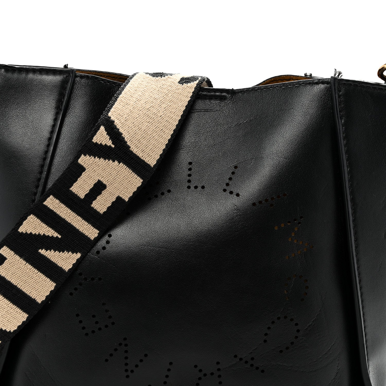 Eco Alter Nappa Perforated Logo Mini Crossbody Black