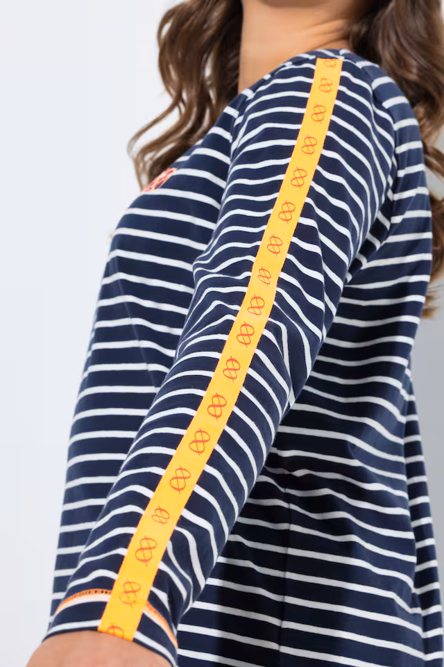 Striped Long-Sleeve Crew Neck Shirt