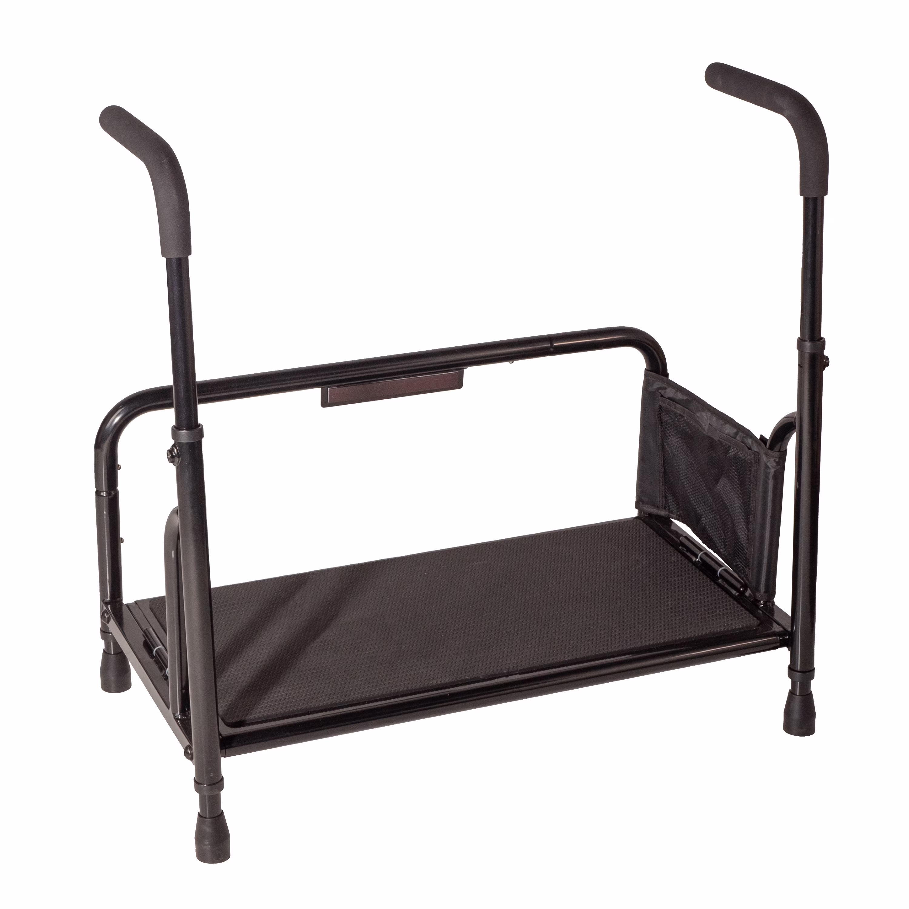 Step Stool, Bed Step with Adjustable Hand Rails for Seniors and Elderly Adults, Extra Wide Heavy Duty Step Ladder, Stepping Stool with Grab Bars and Motion Activated Light, White(White) - Image 3