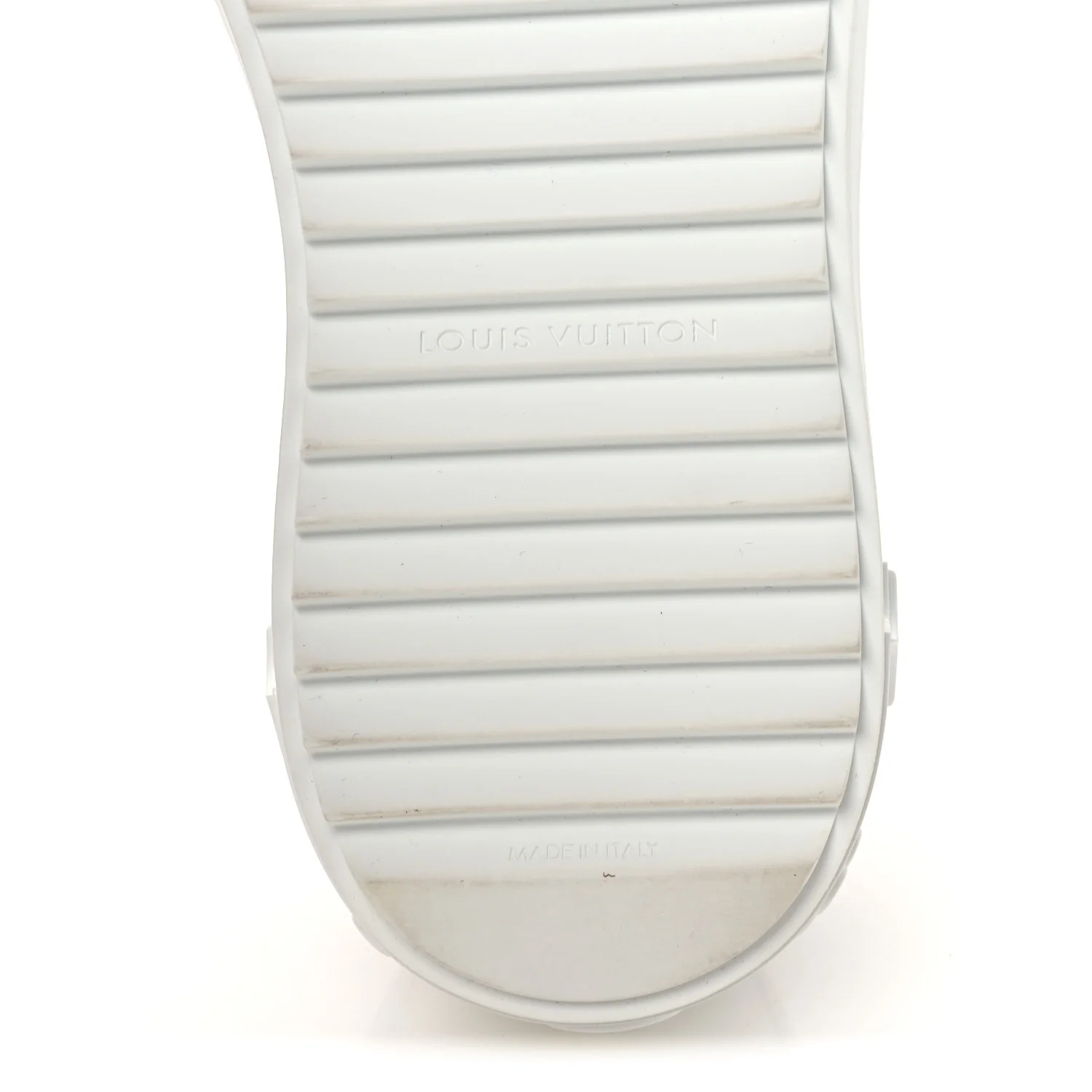 Lambskin Embossed Monogram Time Out Sneakers 39 White Brown
