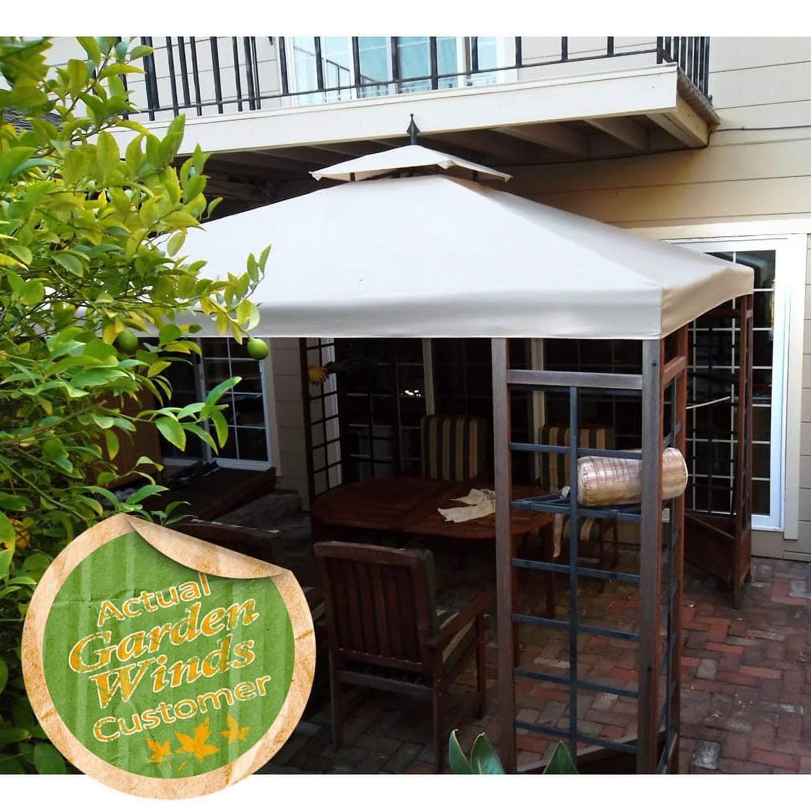 Garden Winds Replacement Canopy Top for Sunjoy Wood Gazebo