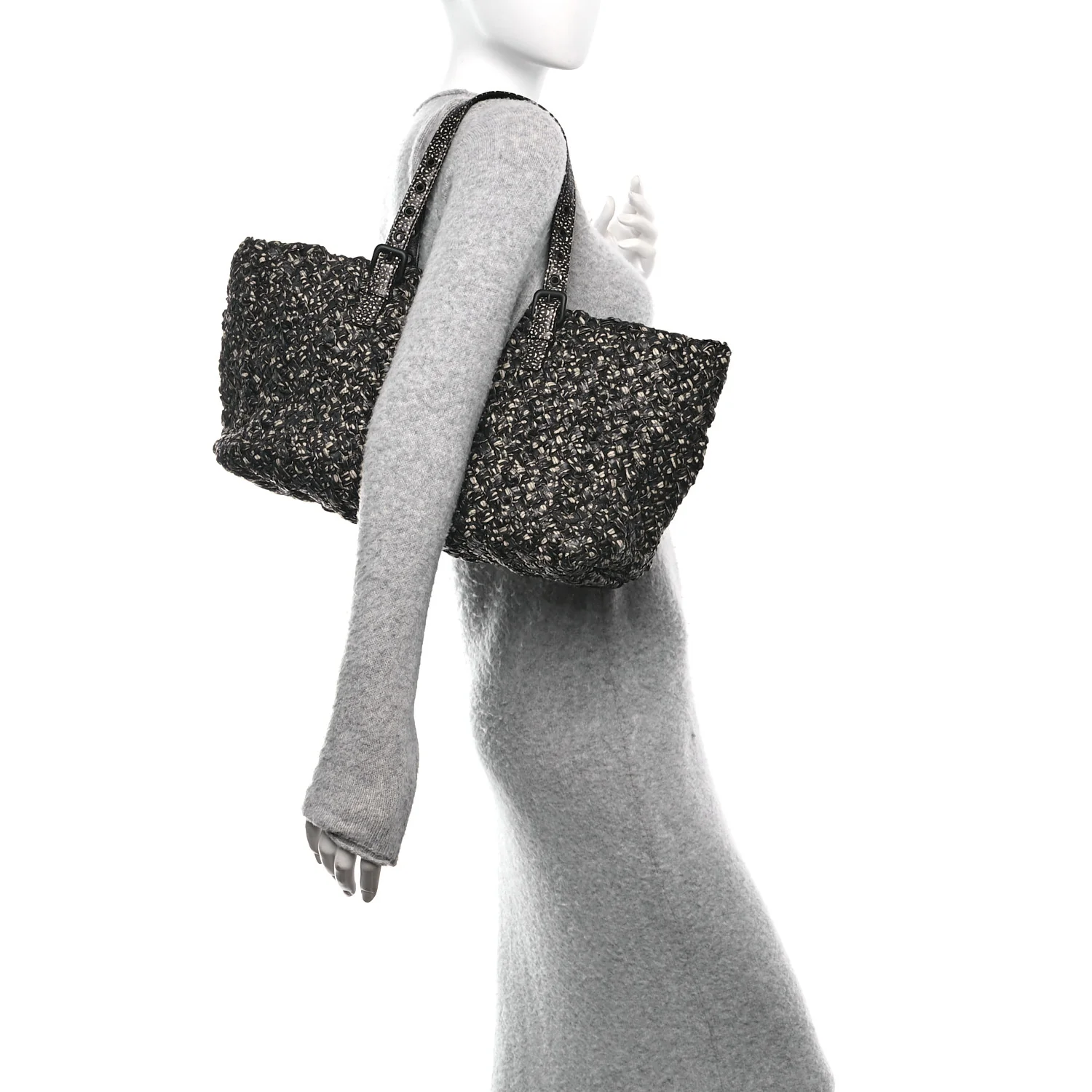 Nappa Nastri Medium Lido Tote Bag Tourmaline