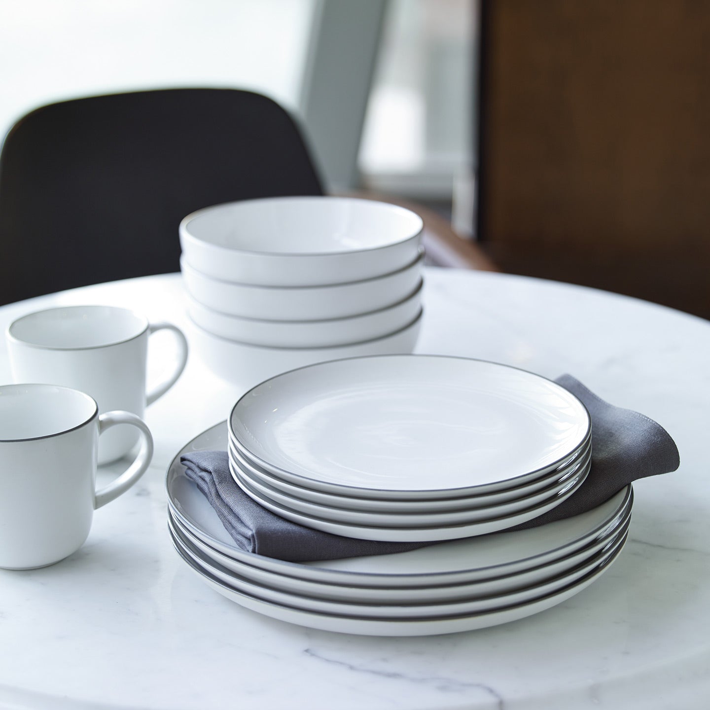 Gordon Ramsay Bread Street White Dinner Set, 16 piece