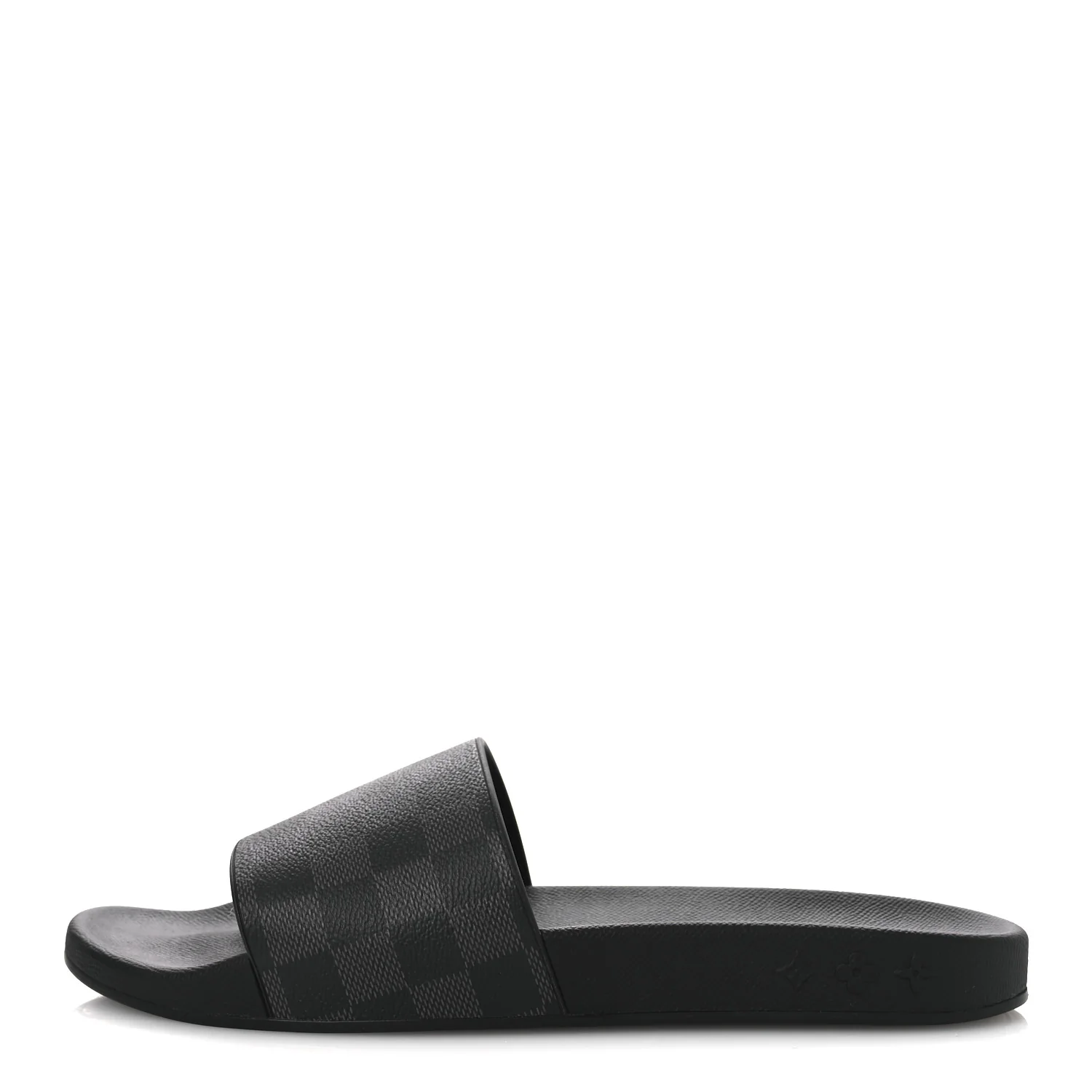 Damier Graphite Mens Waterfront Slide Sandal 9 Black