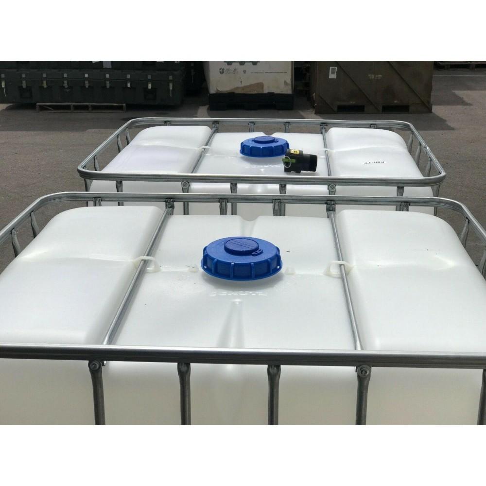 Conteneur IBC de qualité alimentaire de 330 gallons | Conteneur pour eau potable et récupération d'eau de pluie