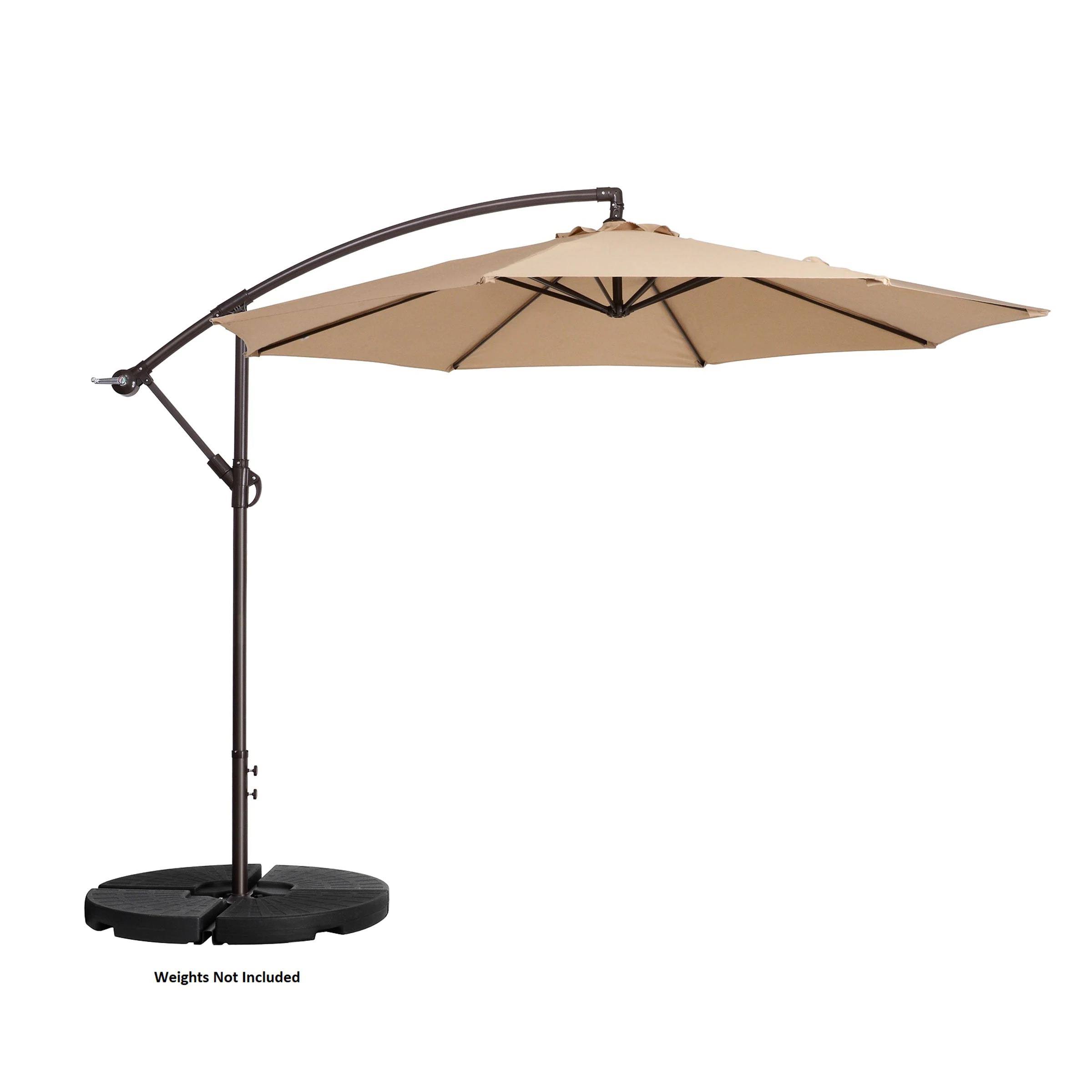 Nature Spring Offset Swivel Patio Umbrella - Beige