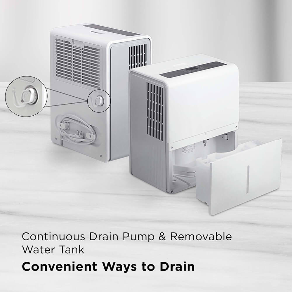 H50D26W 50 Pint Smart Dehumidifier with Pump Perfect for areas up to 4,500 sq. ft. - Image 3