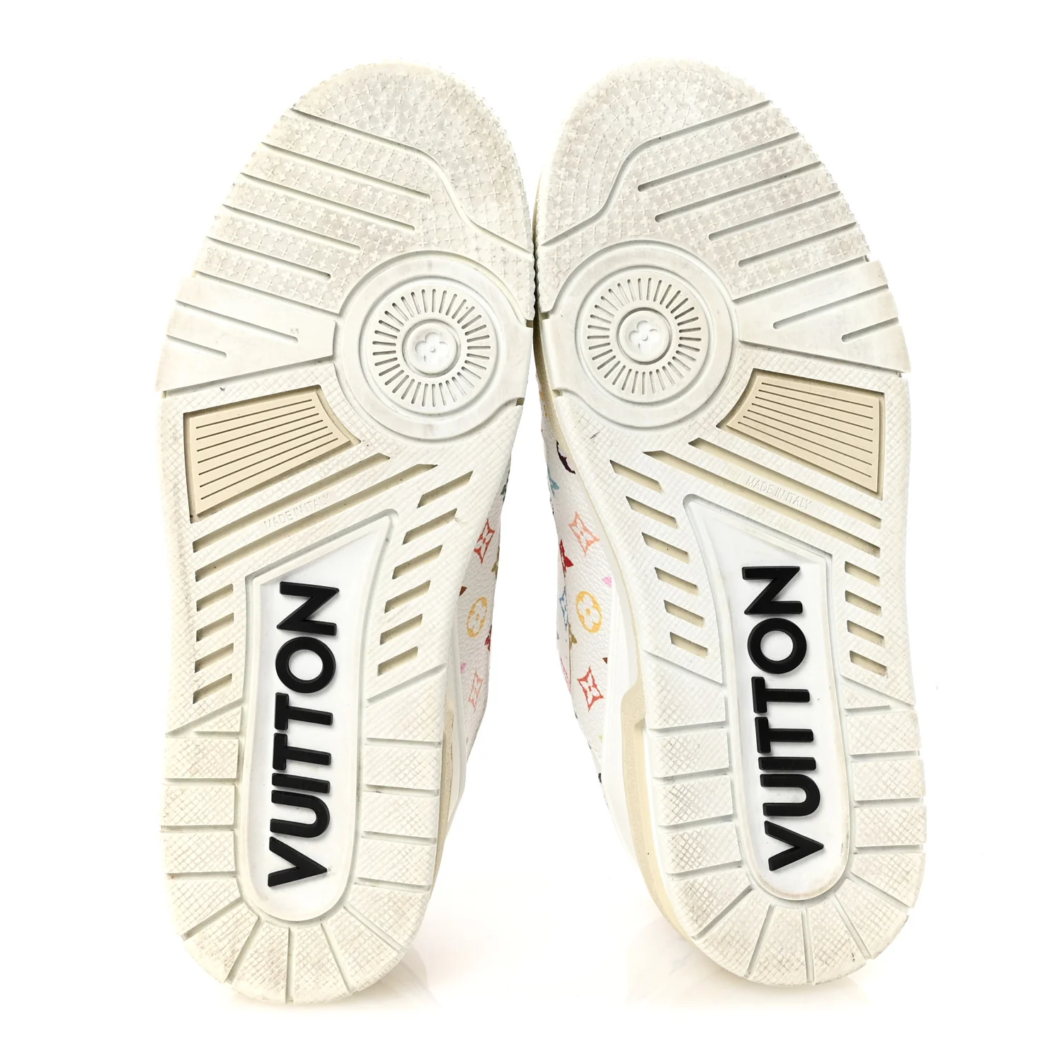 LV X TM Calfskin Monogram Multicolor Womens LV Trainer Sneakers 37.5 White