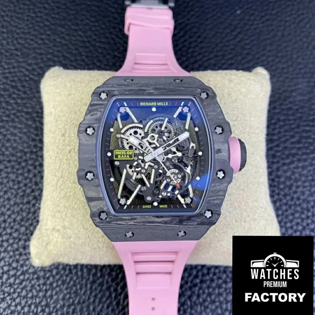 Richard Mille RM35-02 T+ Factory NTPT Skeleton Dial Pink Strap