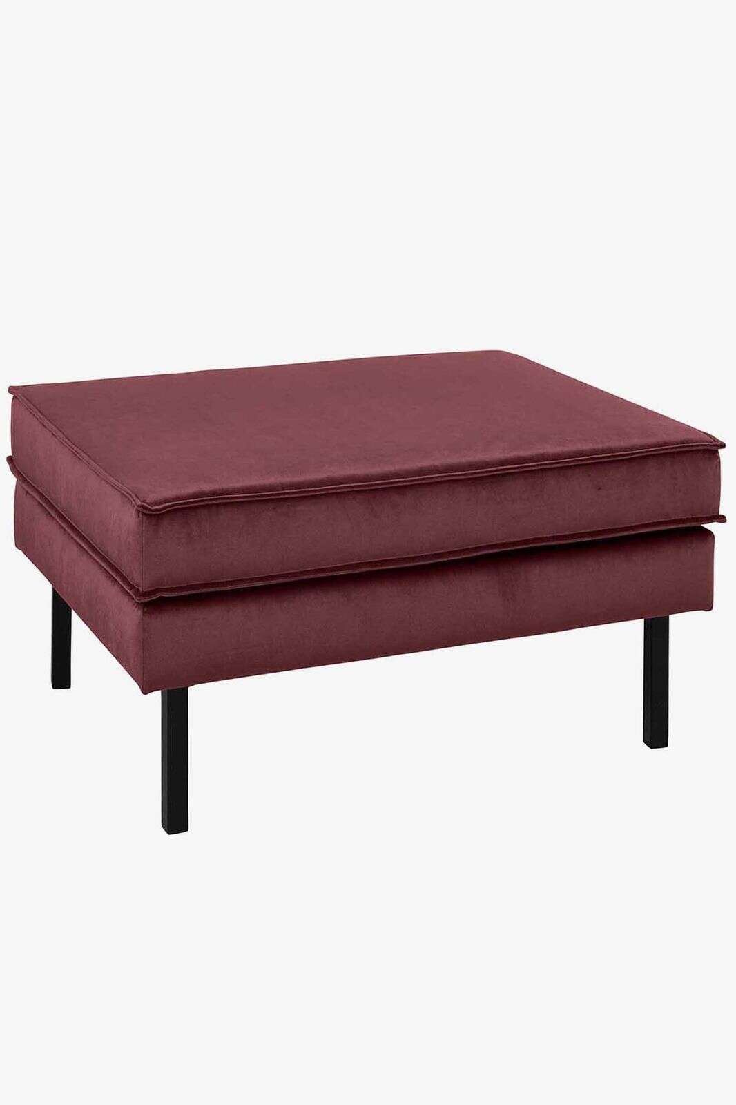 Amsterdam velvet hocker juke wine red