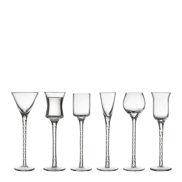 Snapsglass rom 18 cm 6 stk klar