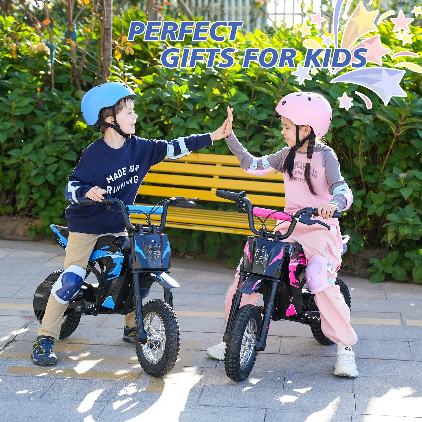 H12M 36V Electric Dirt Bike, 300W Electric Motorcycle 15.5MPH Max Speed, Ride On Toys motocross for Kids Teens, Blue(Blue) - Image 9