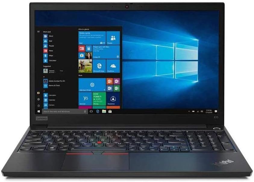 Lenovo ThinkPad E15 15.6” Full HD IPS 1920 x 1080 Laptop  Core i5-10210U  256 GB SSD  8GB Ram  Win 10 Pro 64-bit