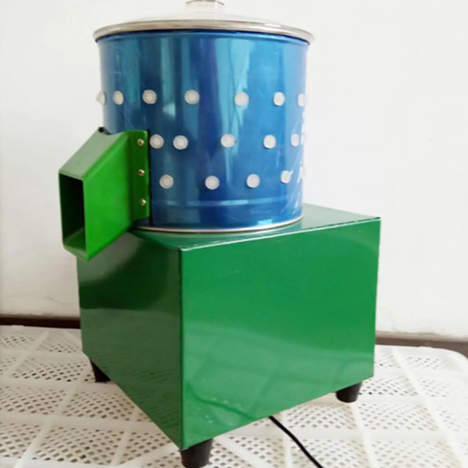 Chicken Plucker, Poultry De-featherer with 110 Rubber Fingers, 60W High-Efficiency Hair Plucking, Stainless Steel, for Duck Goosey Farm