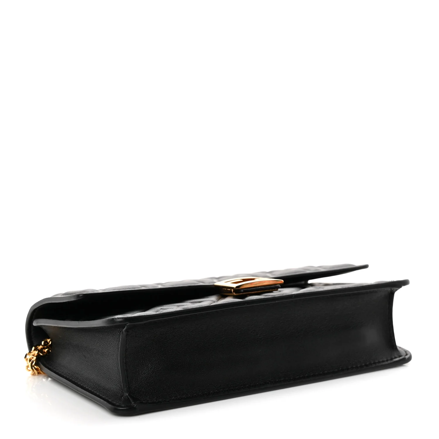 Nappa Matisse FF Embossed Wallet On Chain Black