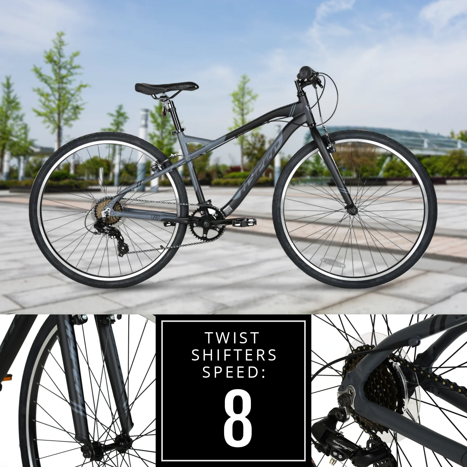 700c Hyper Bicycles Urban Bike for Adults, Gray, Character Group: Urban